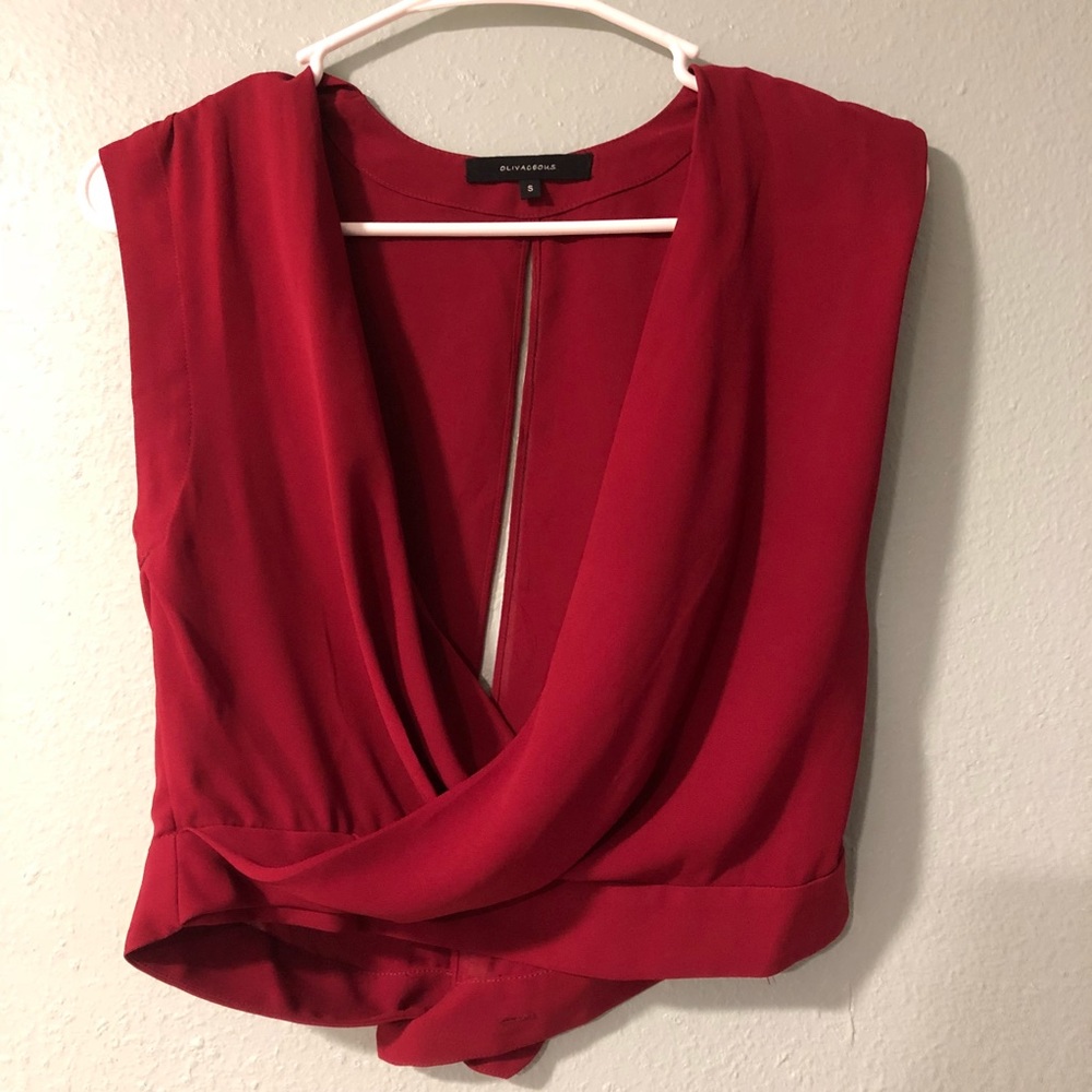 Flirty red blouse